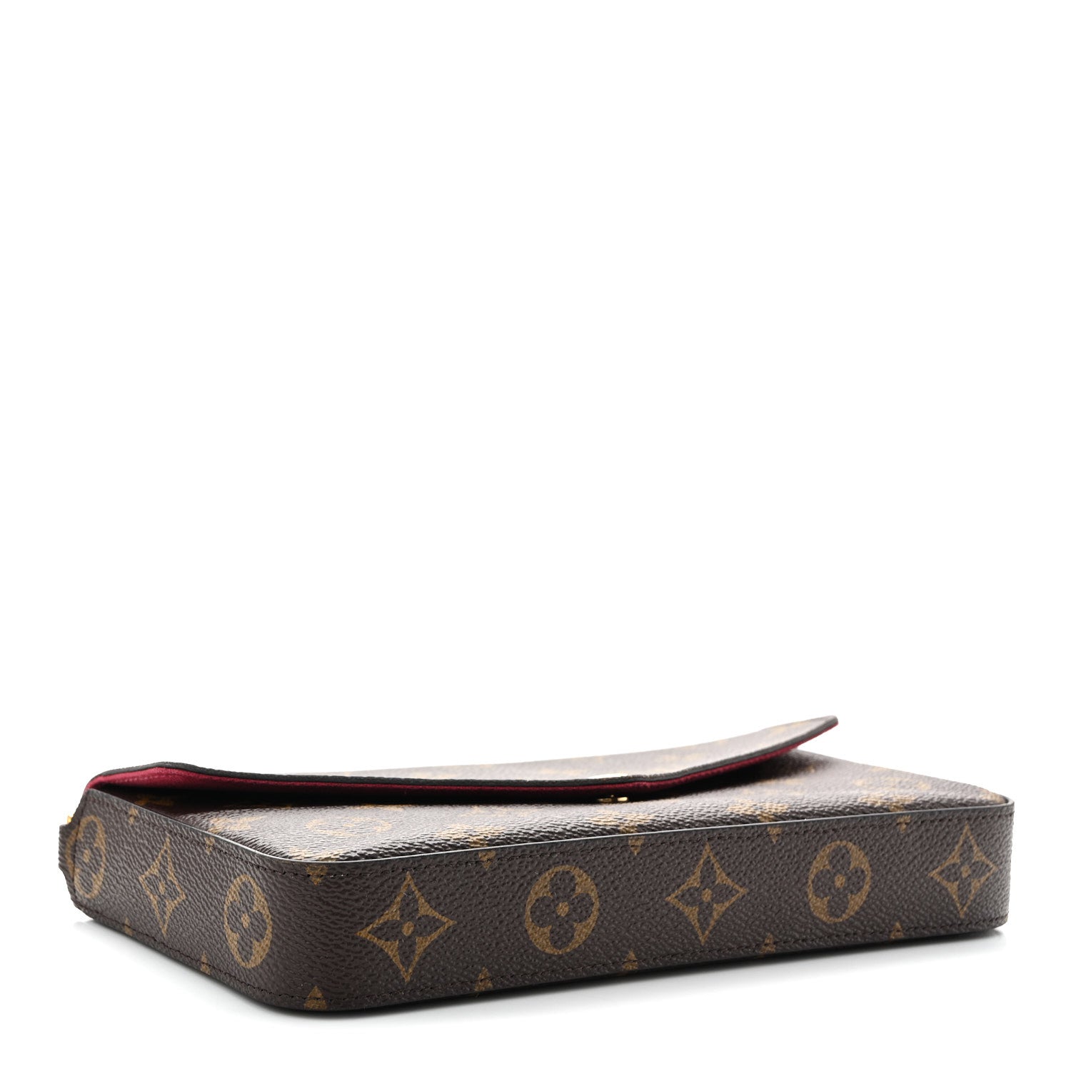 Monogram Pochette Felicie Chain Wallet Fuchsia