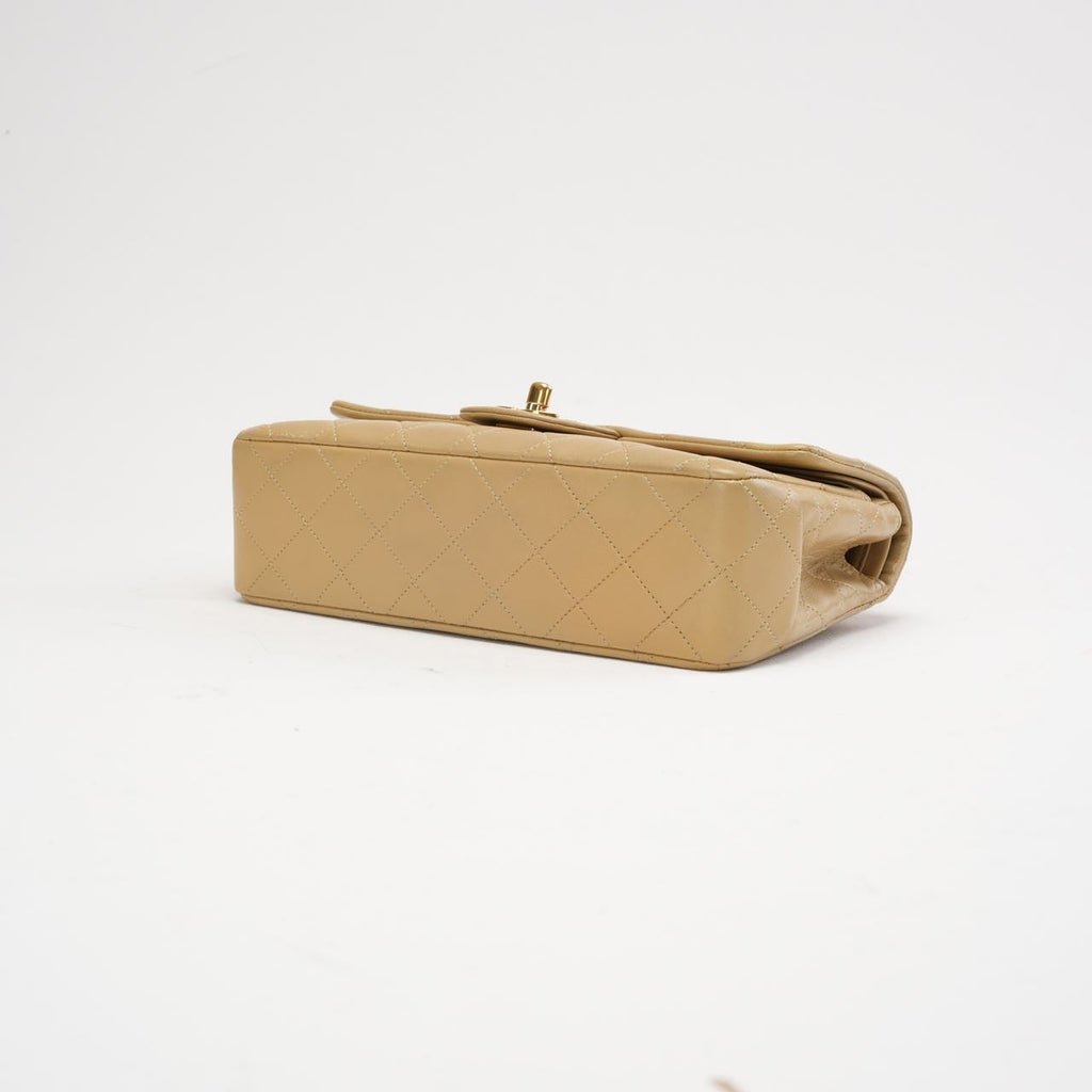 Chanel Vintage Beige Small Double Flap Bag 1991