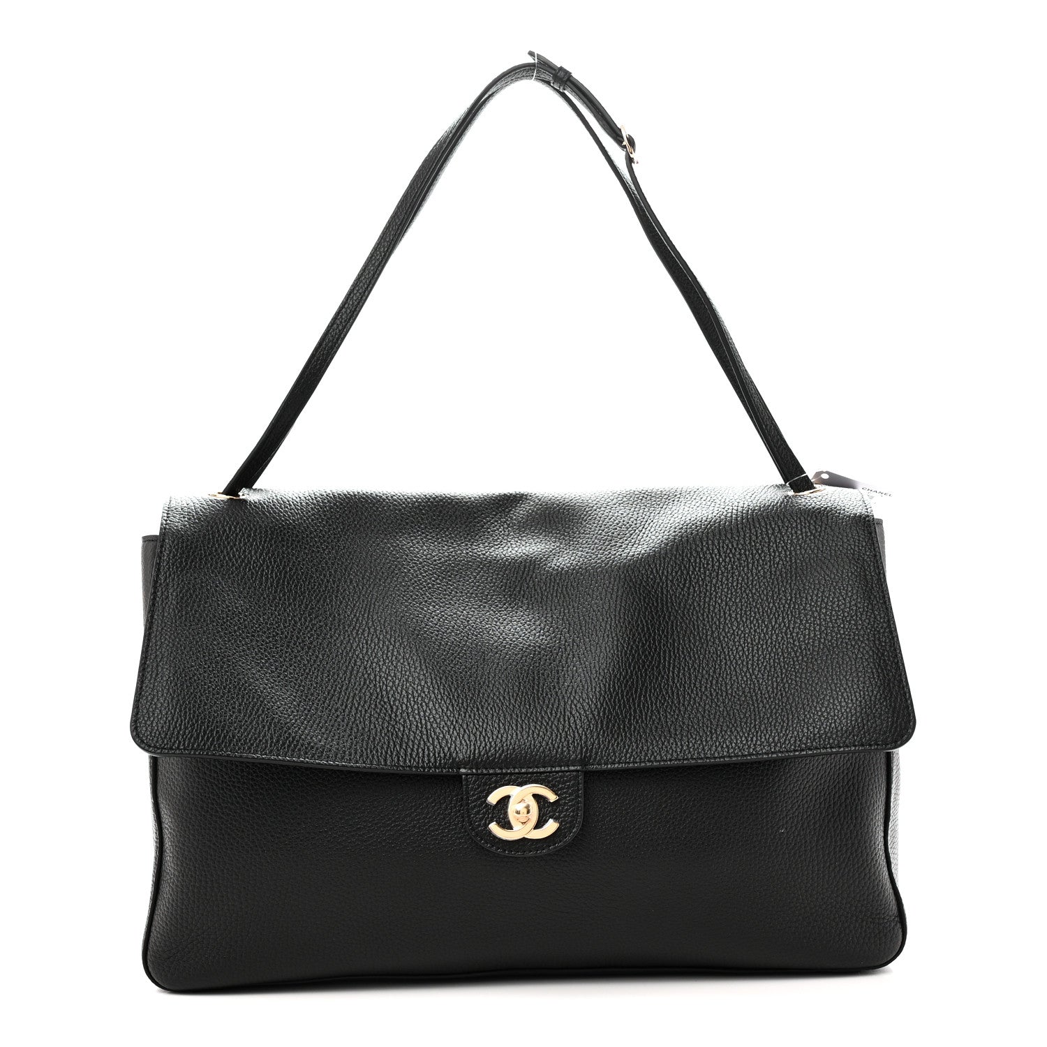 Grained Calfskin Souplissimo Maxi Flap Black