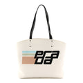 Canvas Racing Logo Tote White