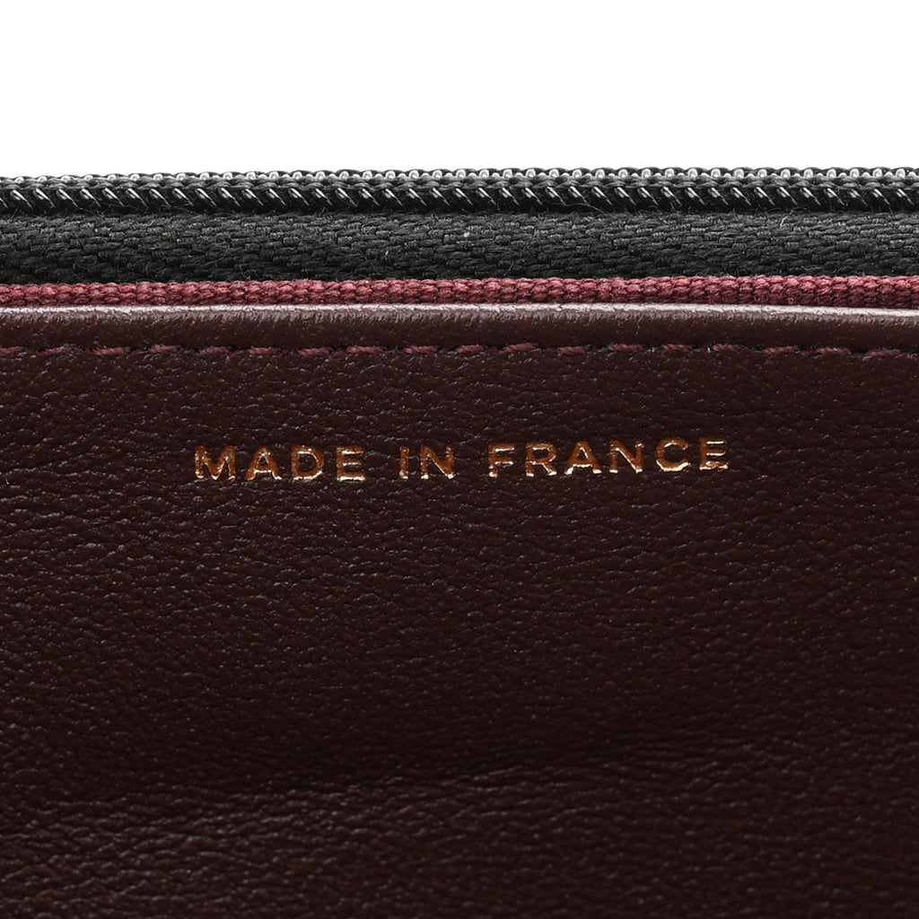 Lambskin Quilted Wallet On Chain WOC Black
