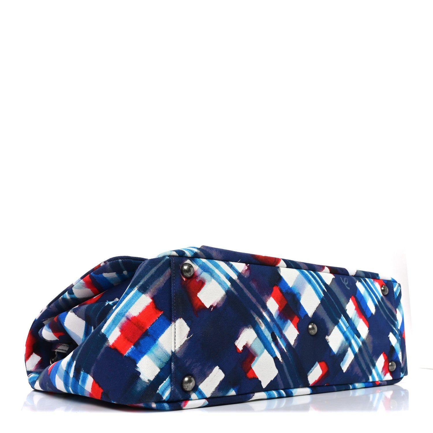Canvas Airline Printed XXL Travel Flap Bag Blue Red White