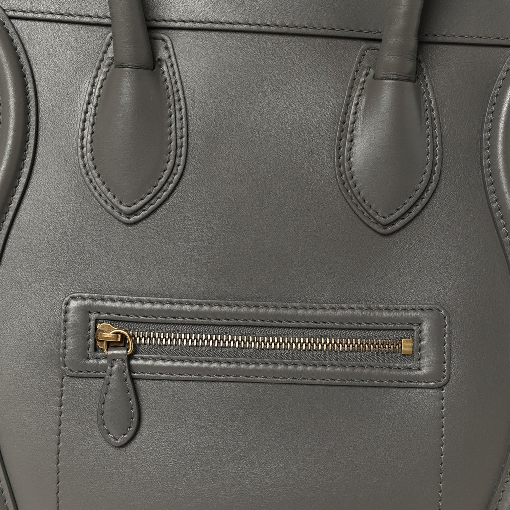 Smooth Calfskin Mini Luggage Grey