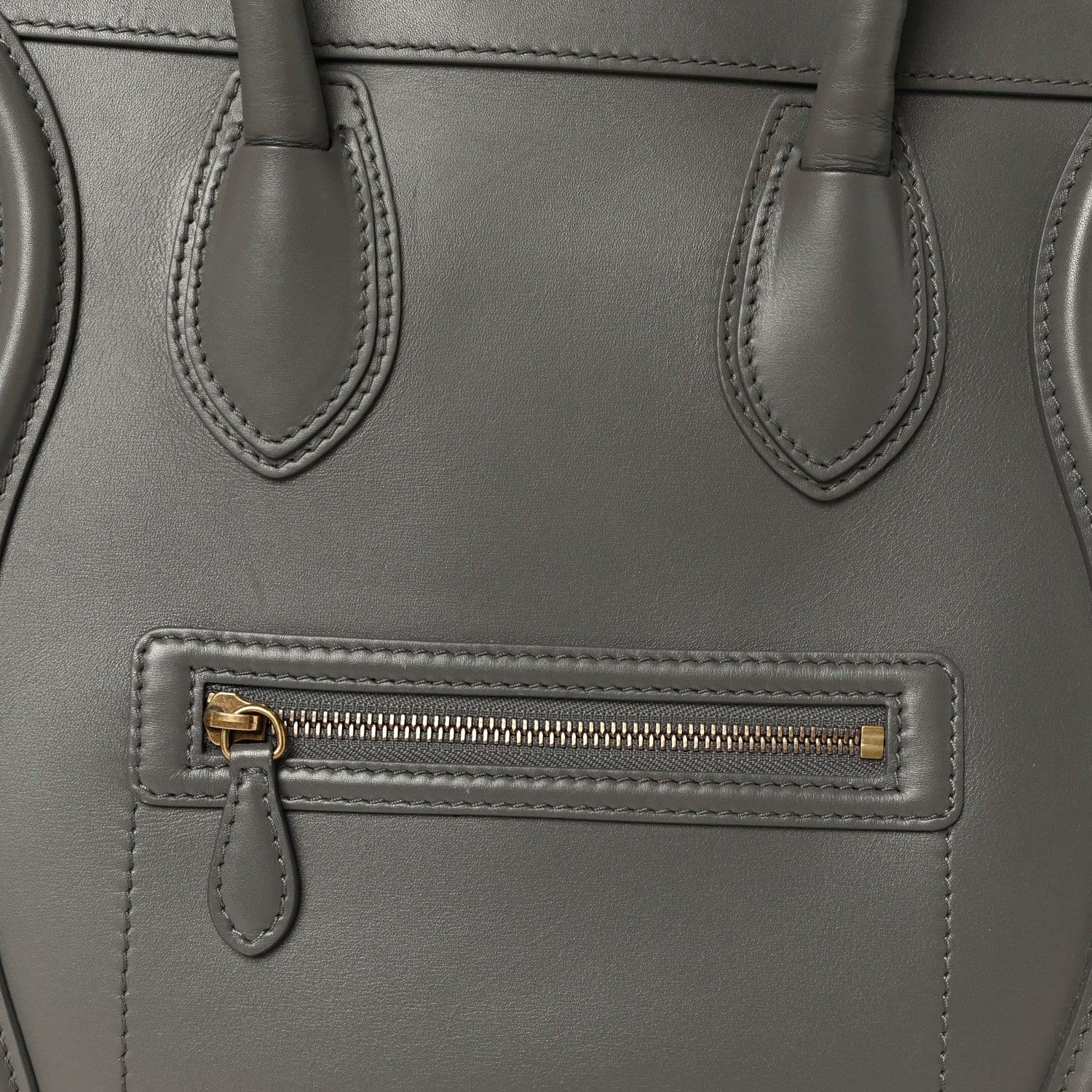 Smooth Calfskin Mini Luggage Grey