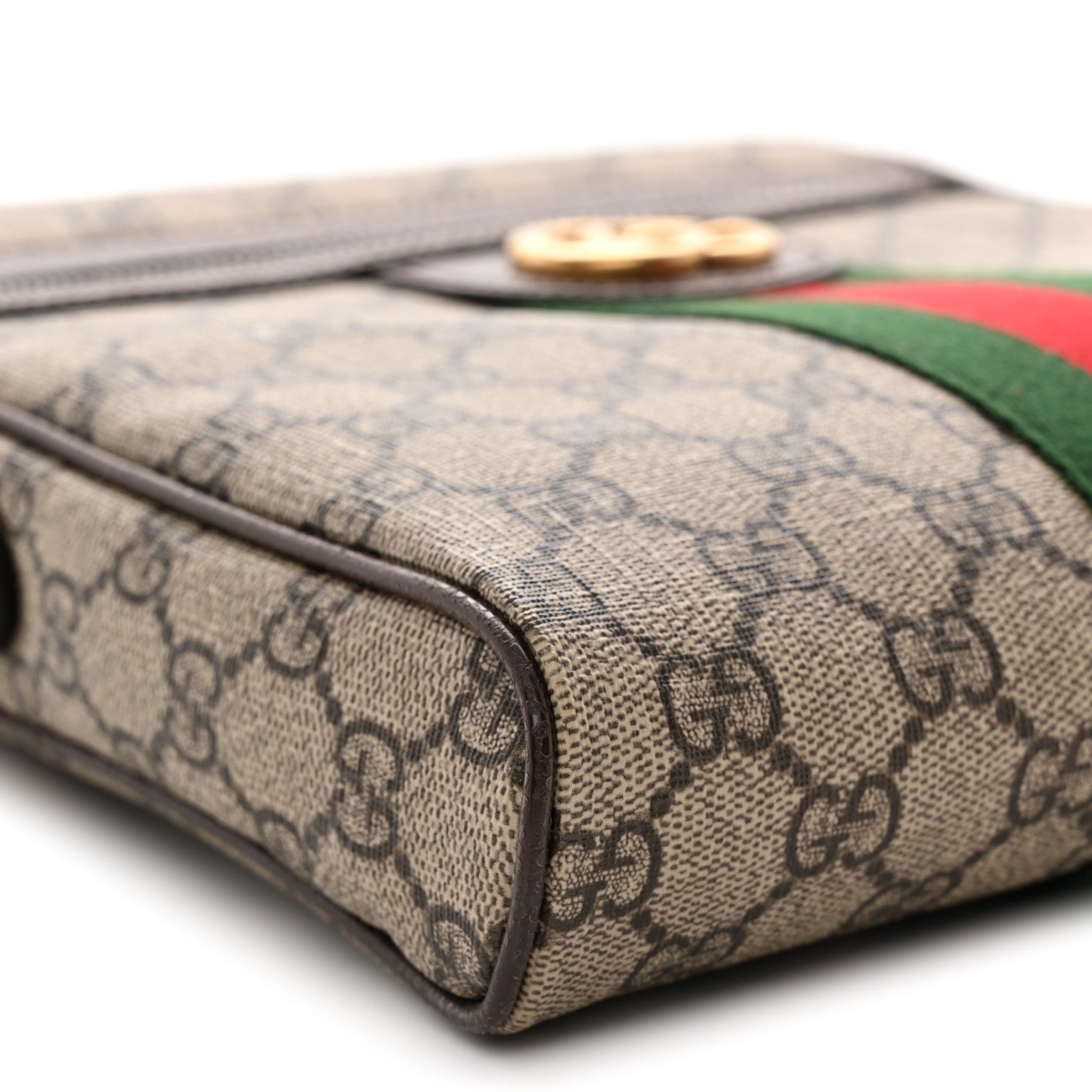 GG Supreme Monogram Web Small Ophidia Messenger Bag Brown