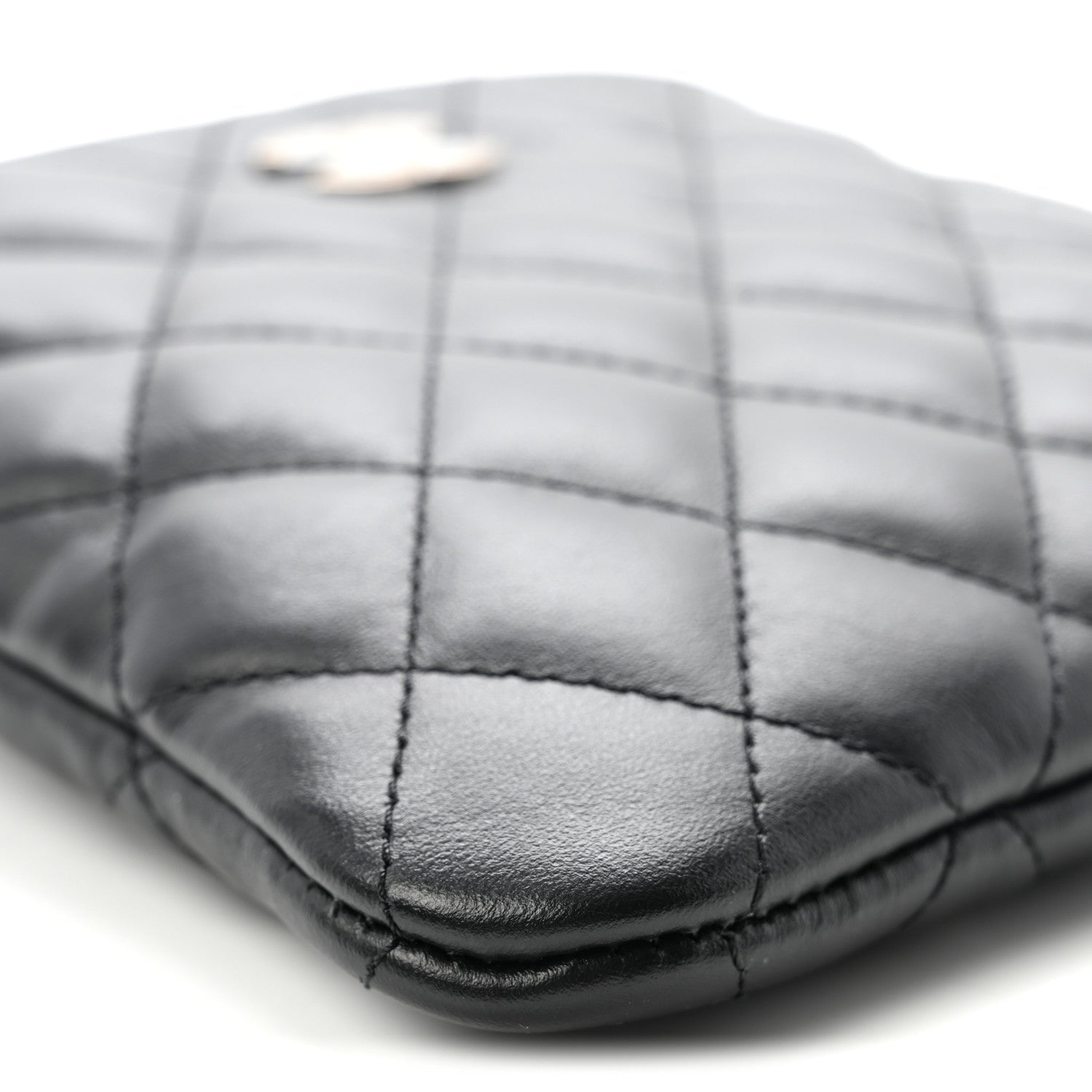 Lambskin Quilted Uniform Crossbody Bag Black