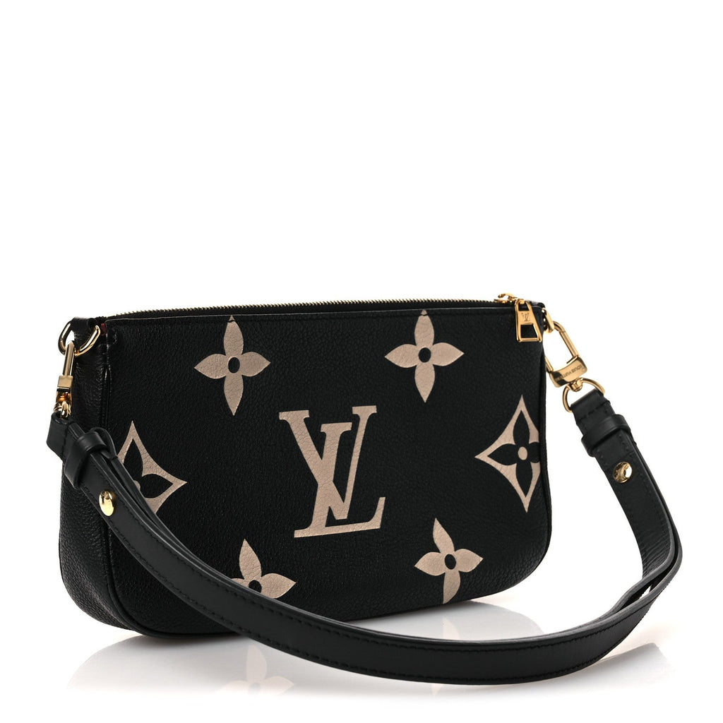 Empreinte Monogram Giant Multi Pochette Accessories Large Pochette Black Beige