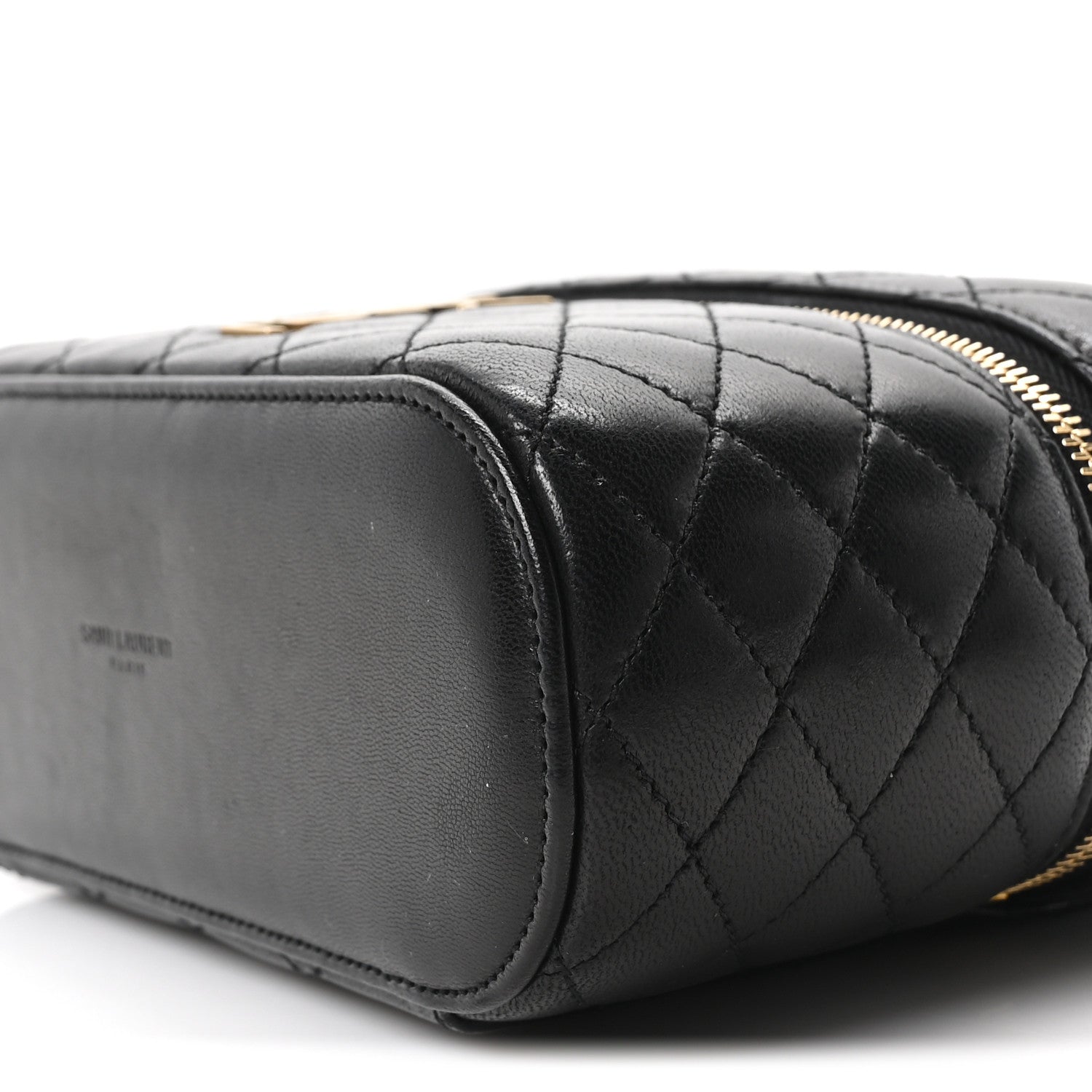 Lambskin Quilted Mini Gaby Vanity Case Black