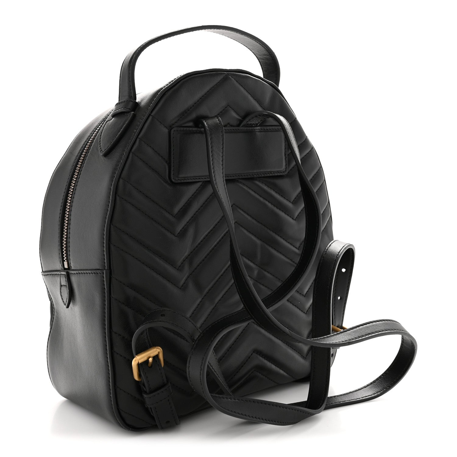 Calfskin Matelasse GG Marmont Dome Backpack Black