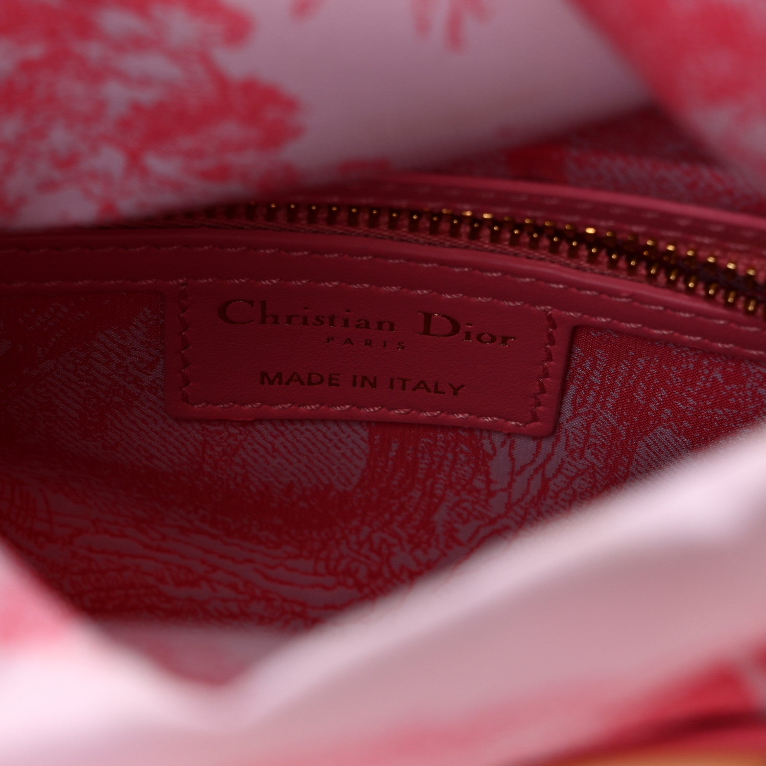Wicker Oblique Mini Lady Dior Bag Fluorescent Pink