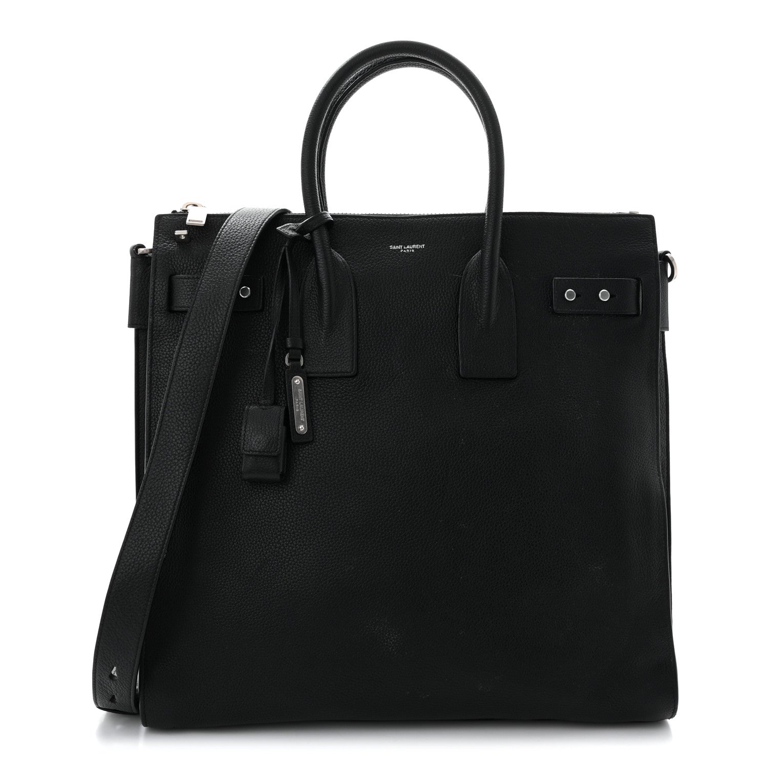 Grained Calfskin Sac De Jour Souple North South Tote Black