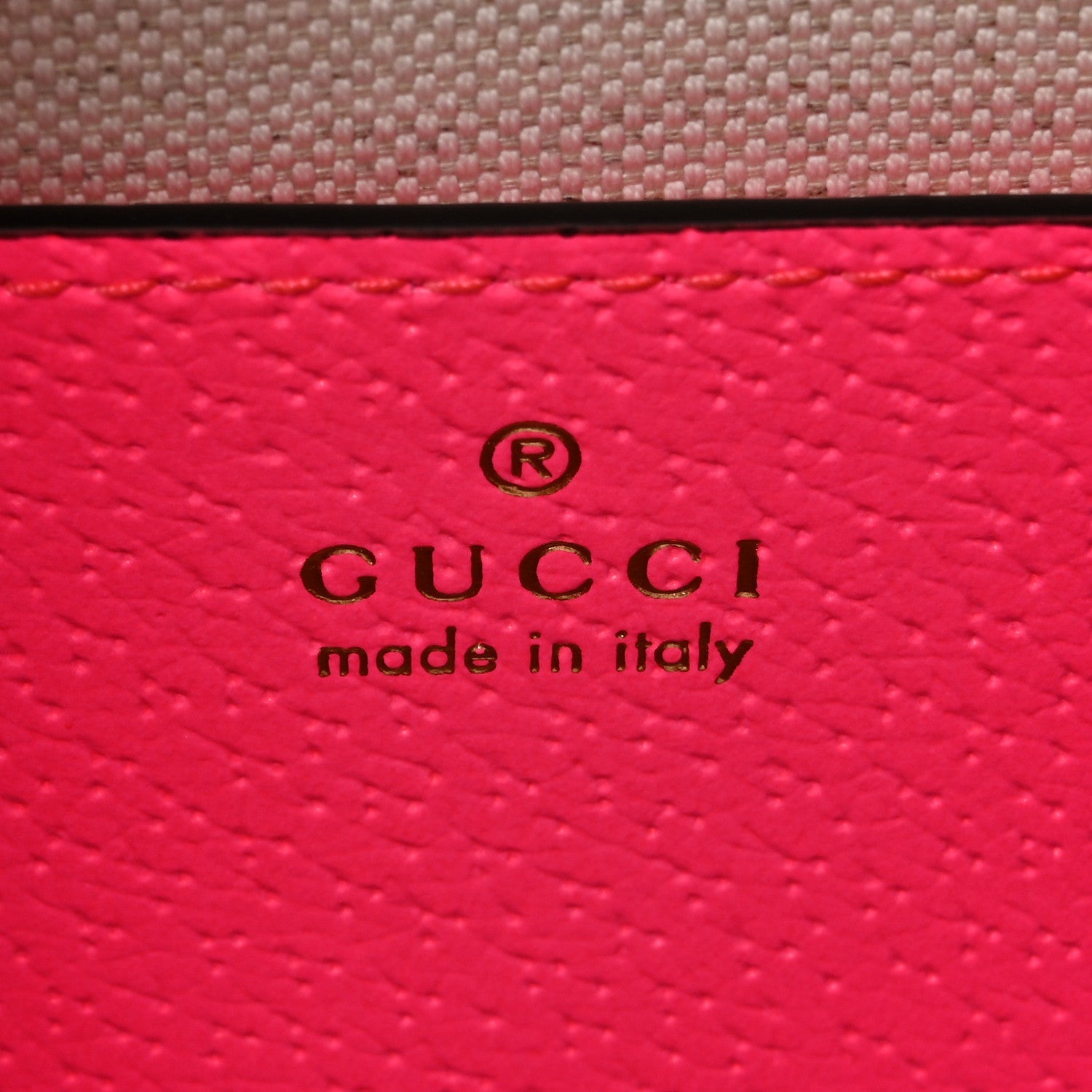 GG Supreme Monogram Textured Dollar Calfskin Web Ophidia Small Crossbody Bag Beige Ebony Fuchsia