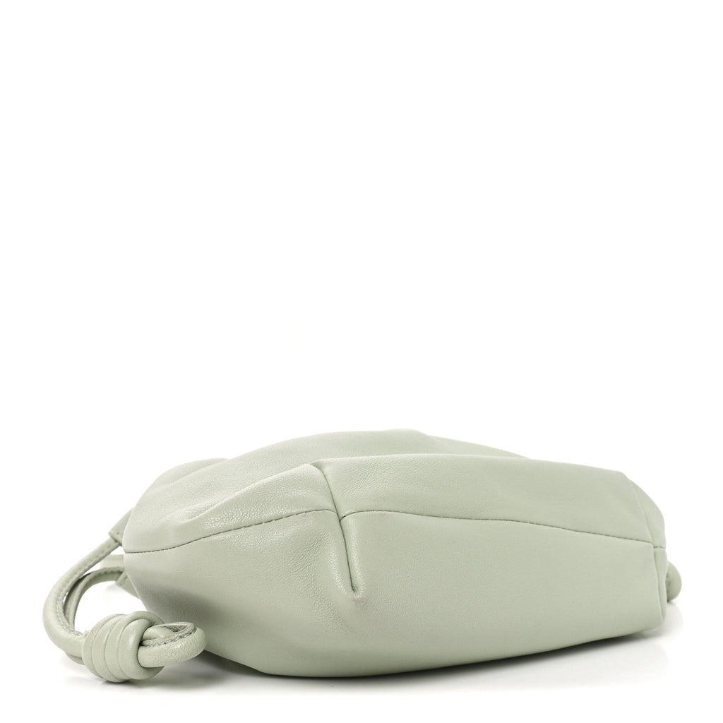Mellow Nappa Donut Chain Mini Flamenco Knot Clutch Spring Jade