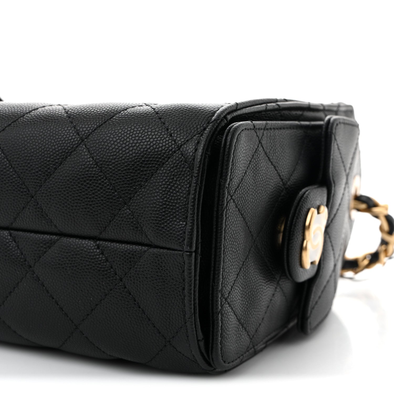 Caviar Quilted Mini Chanel 25 Handbag Black