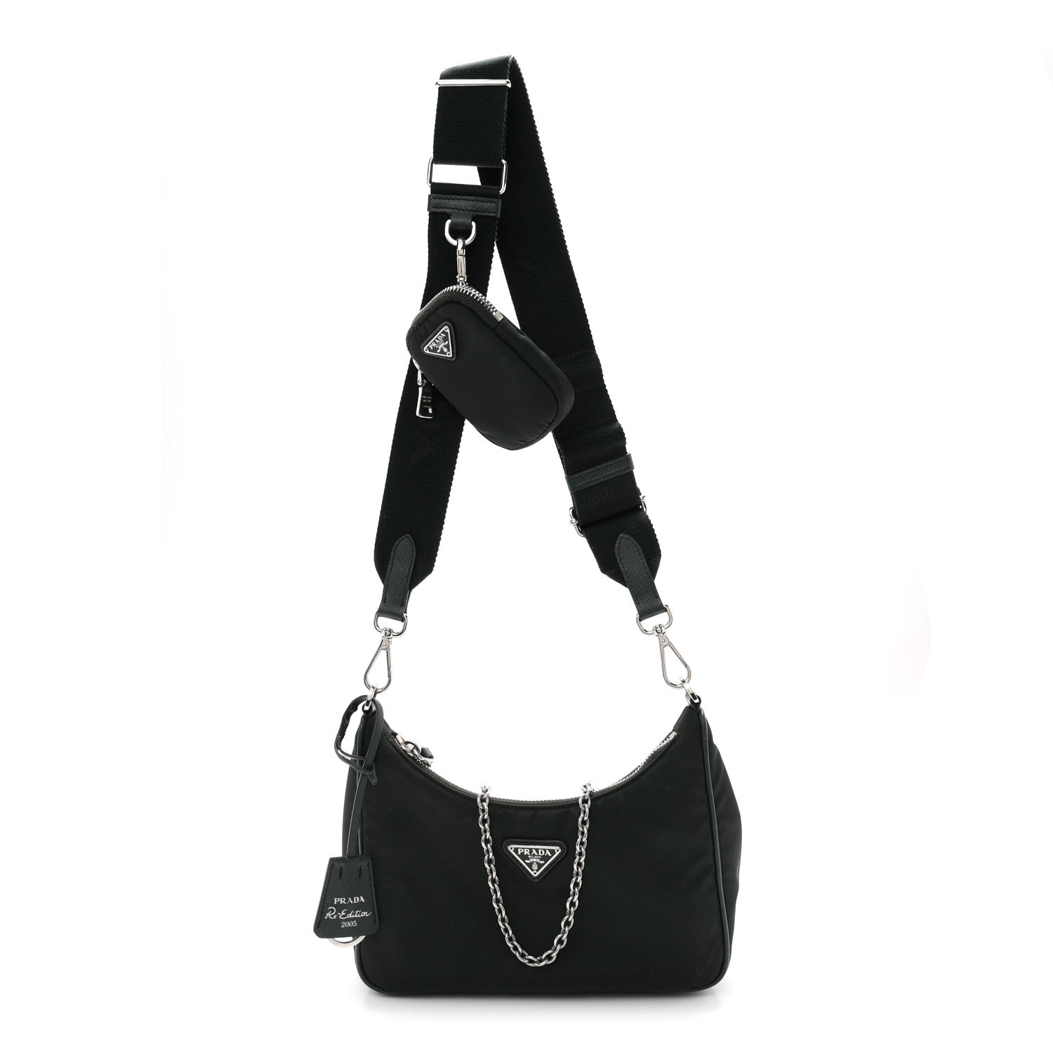 Nylon Re-Edition 2005 Shoulder Bag Smeraldo