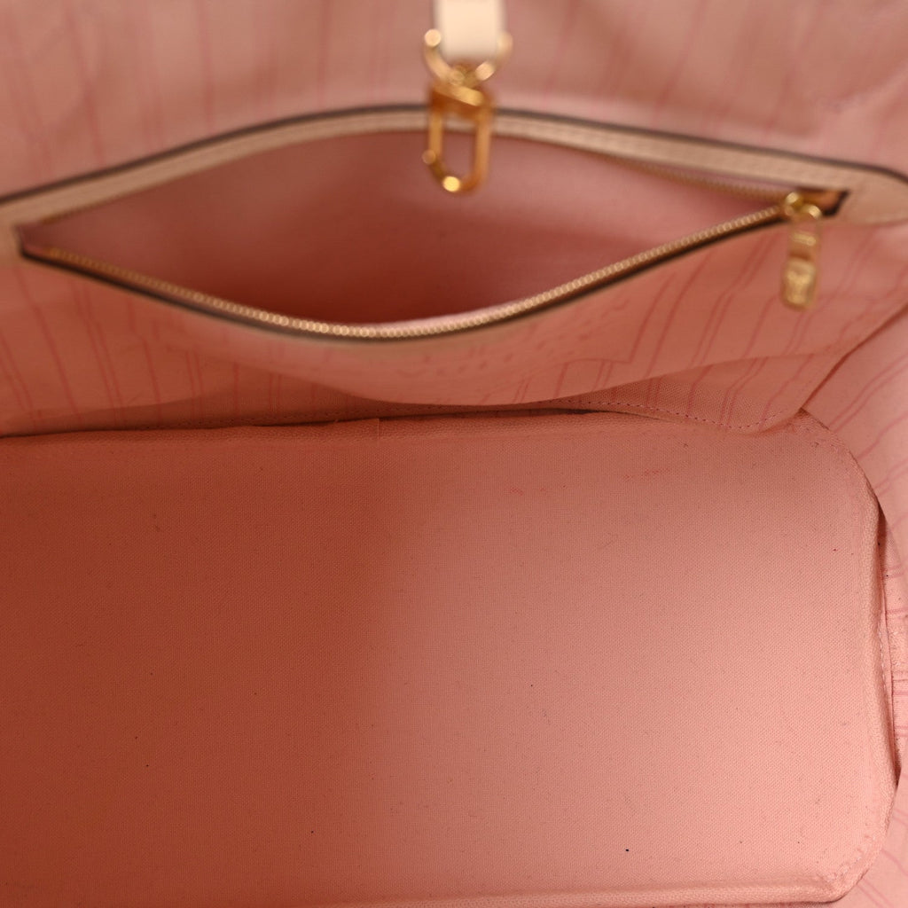 Damier Azur Braided Neverfull MM Pink