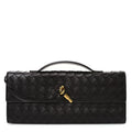 Nappa Intrecciato Long Andiamo Top Handle Clutch Fondant