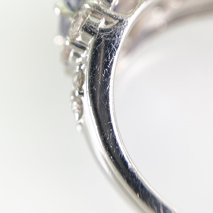 Ring Platinum Blue Sapphire