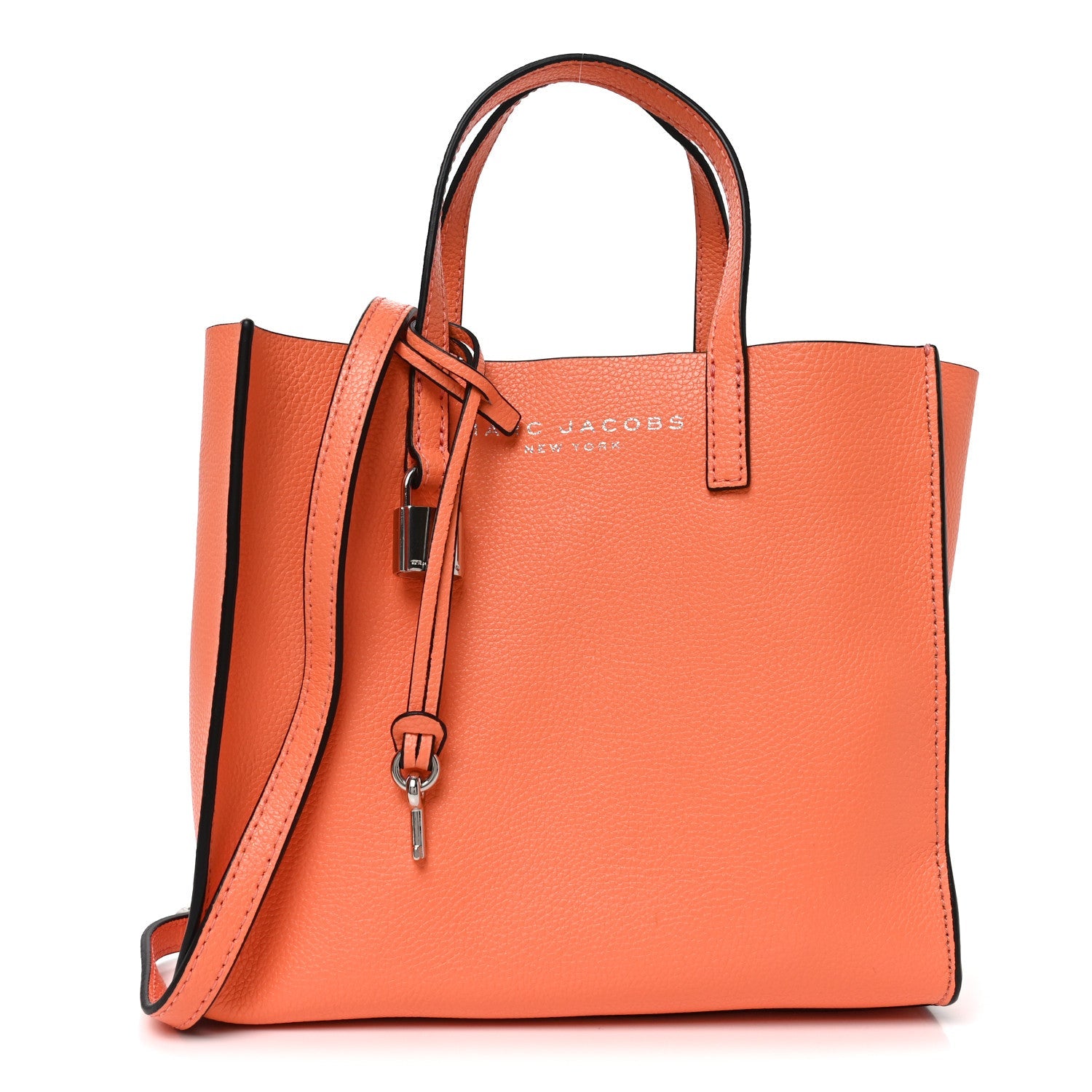 Calfskin Mini Grind Tote Bag Orange