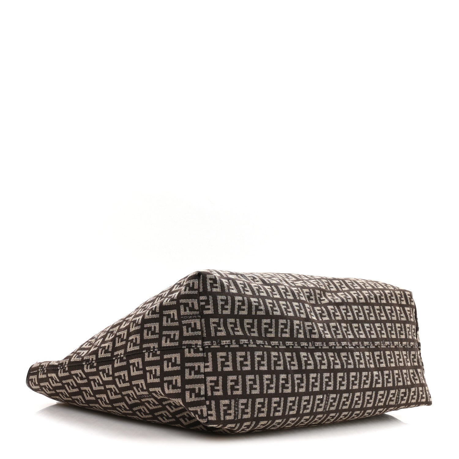 Zucchino Vitello Roll Tote  Testa di Moro Beige