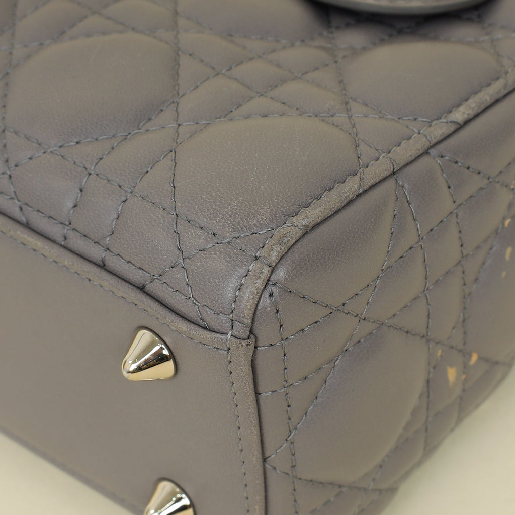 Christian Dior Gray My ABCDior Lady Dior Small Bag