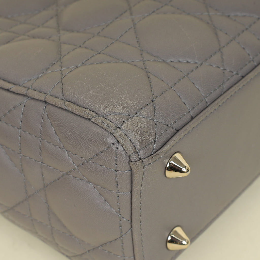 Christian Dior Gray My ABCDior Lady Dior Small Bag