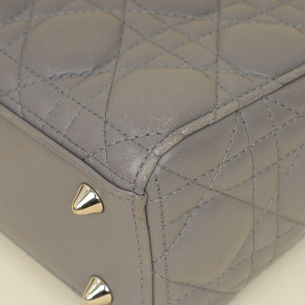 Christian Dior Gray My ABCDior Lady Dior Small Bag