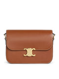 Celine Women Triomphe Classique Bag In Natural Tan Calf Leather