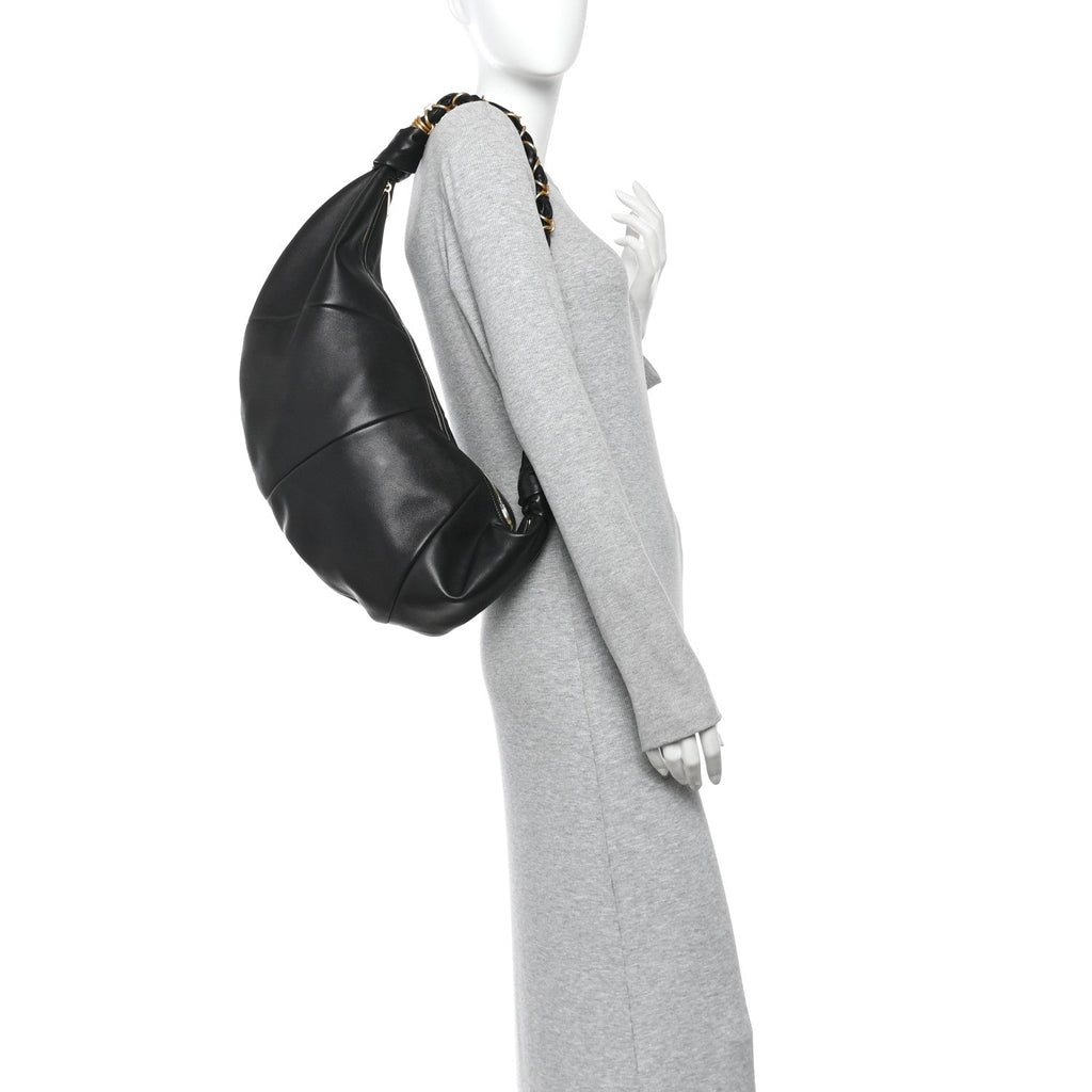 Lambskin Small Amalia Hobo Black