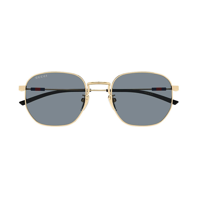 Gucci Sunglasses Square Full Rim, Gold Frame and Grey Lens GG2095S003