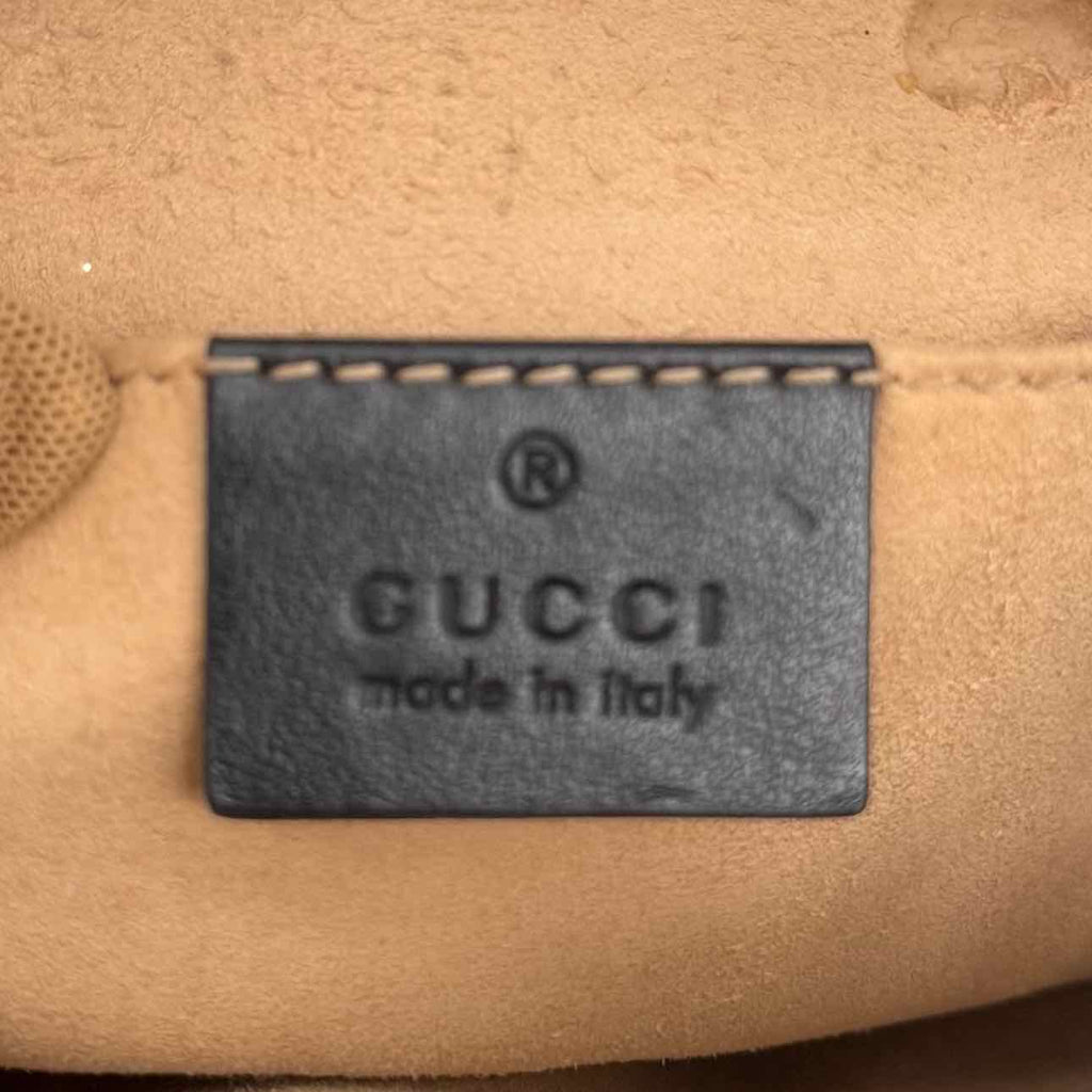 GUCCI Matelasse Chevron Marmont Small Crossbody Black
