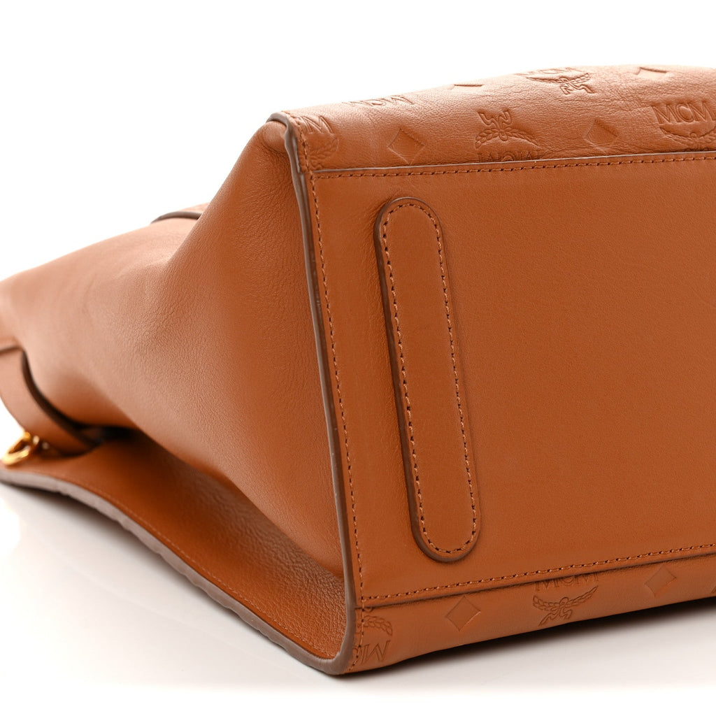 Calfskin Ottomar Monogram Essential Bucket Bag Cognac