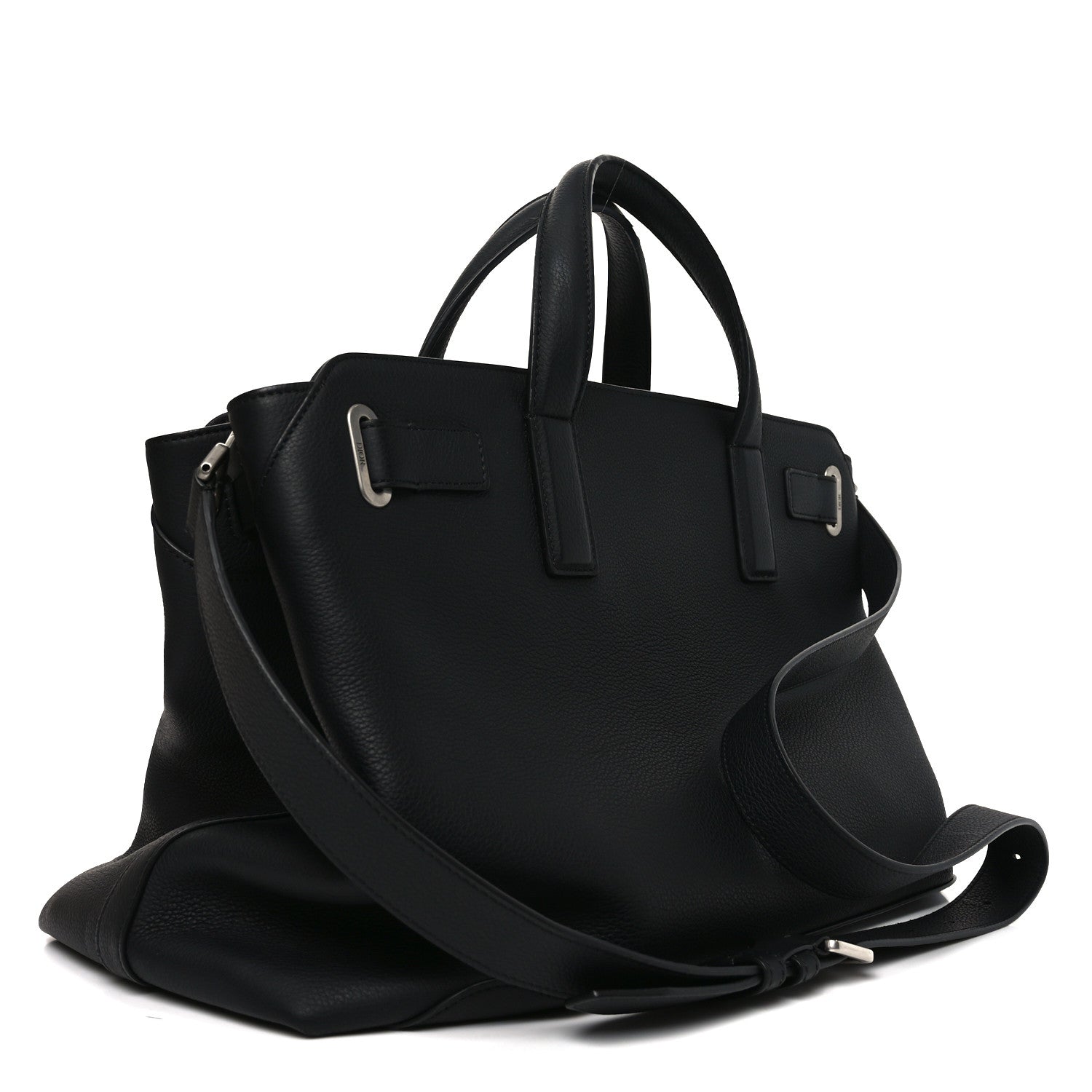 Icons Calfskin Medium Normandie Tote Grey Tote Black