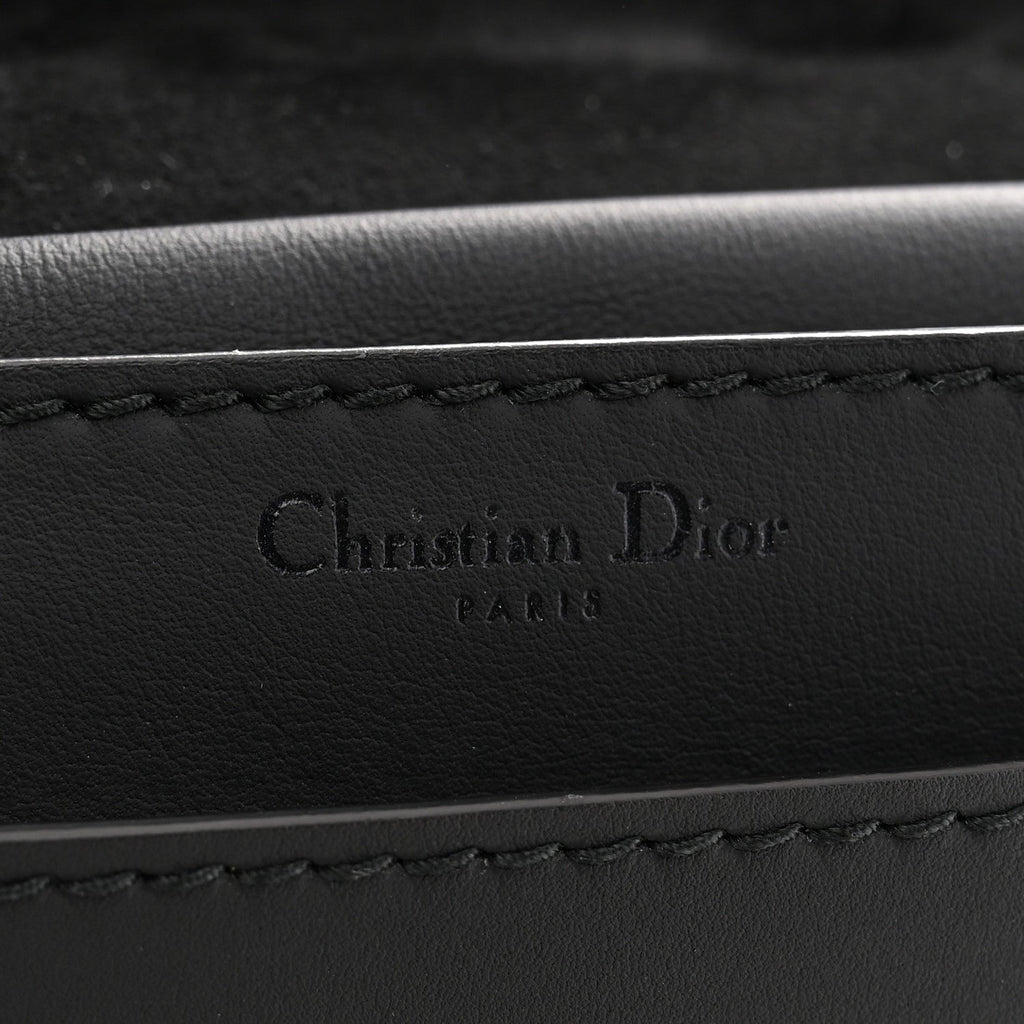 Ultra Matte Calfskin J'Adior Chain Flap Bag Black