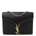 Grain De Poudre Monogram Cassandra Clasp Bag Black