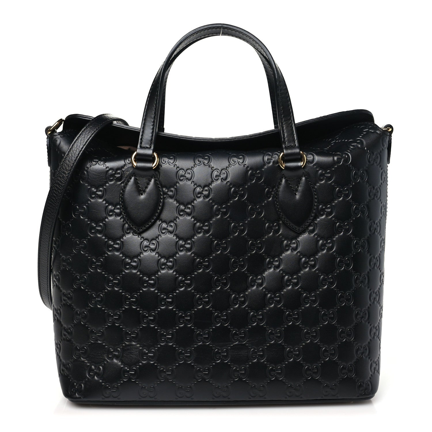 Guccissima Linea A Foldover Tote Black