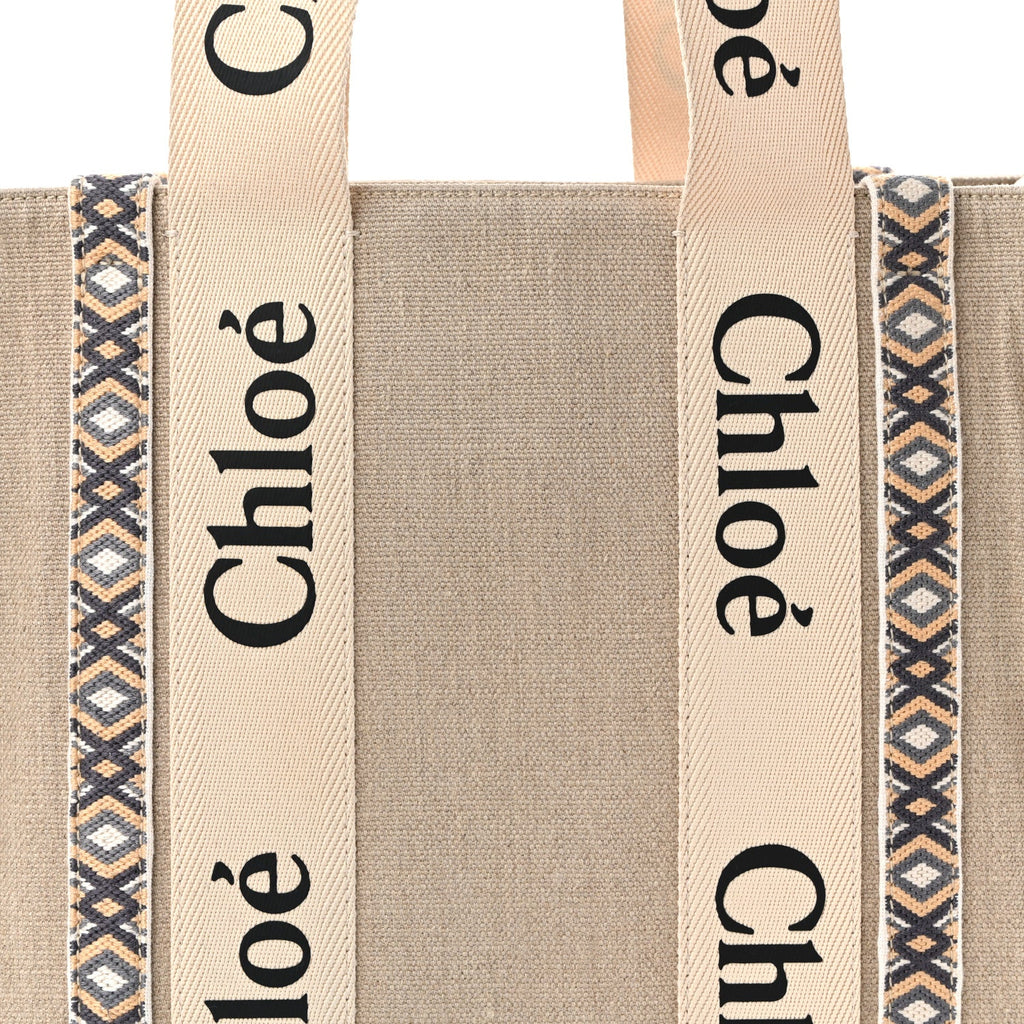 Cotton Medium Woody Ribbon Tote Slate Green
