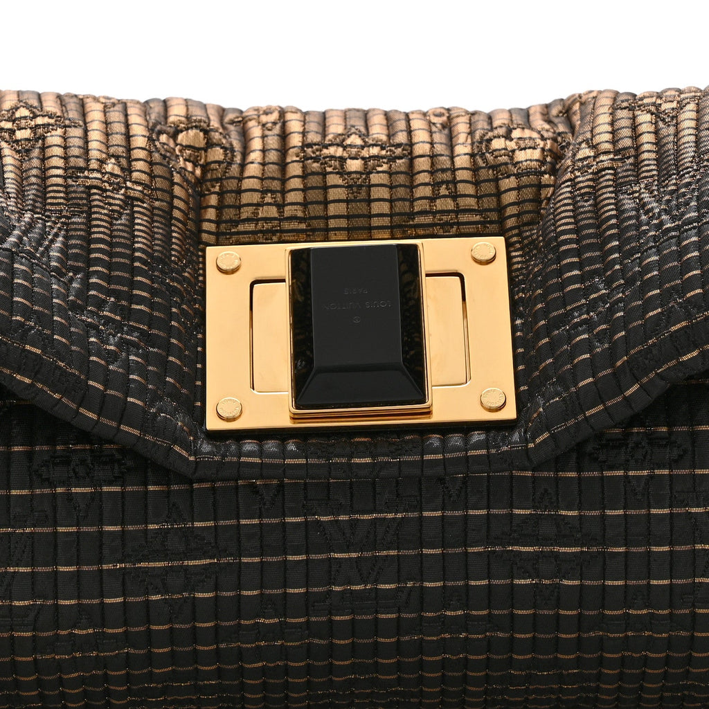 Jacquard Quilted Monogram Altair Clutch Bronze