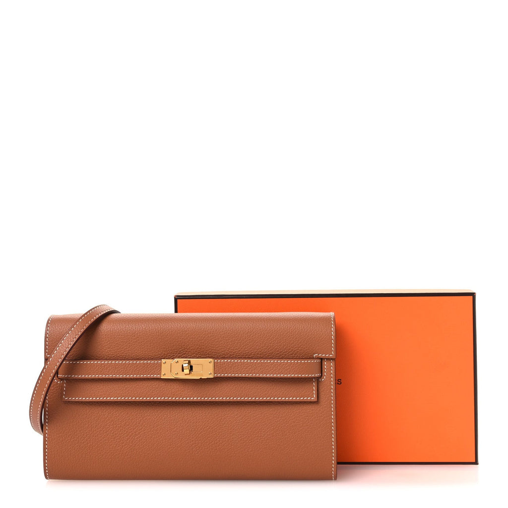 Evercolor Kelly Wallet To Go Gold