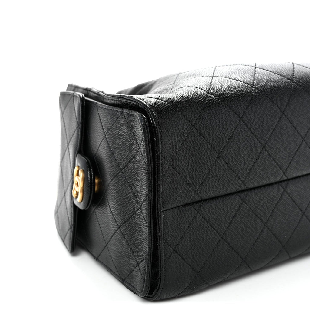 Caviar Quilted Small Chanel 25 Handbag Black
