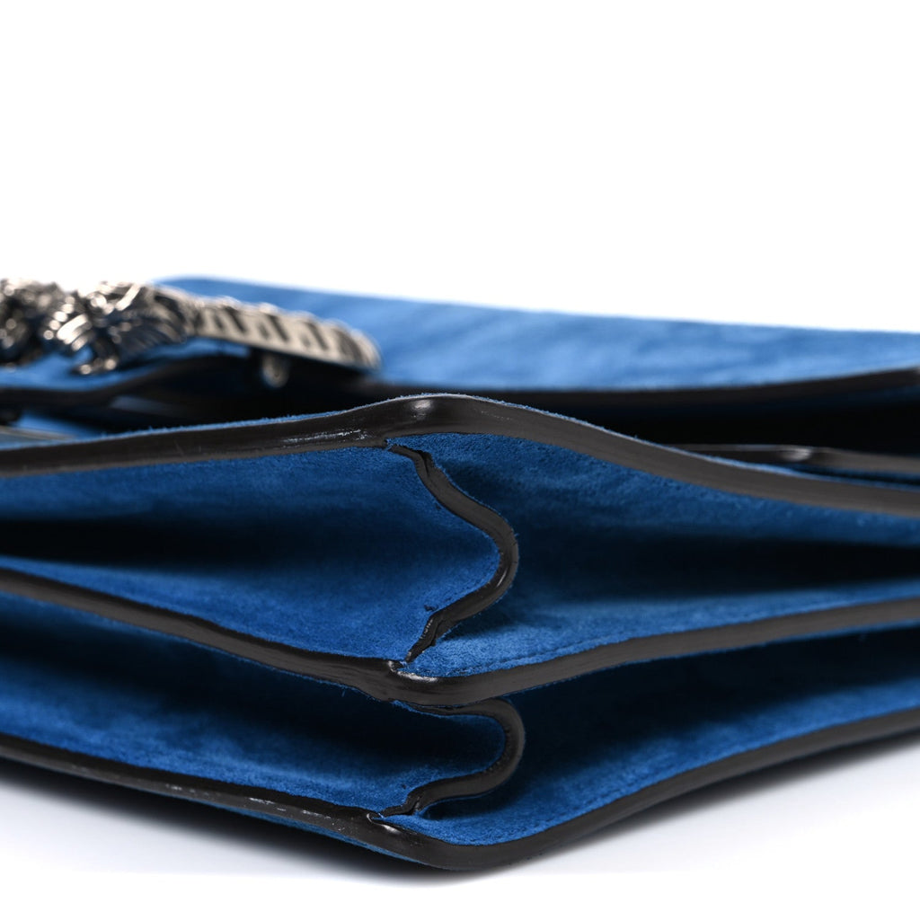 Suede Medium Dionysus Shoulder Bag Blue