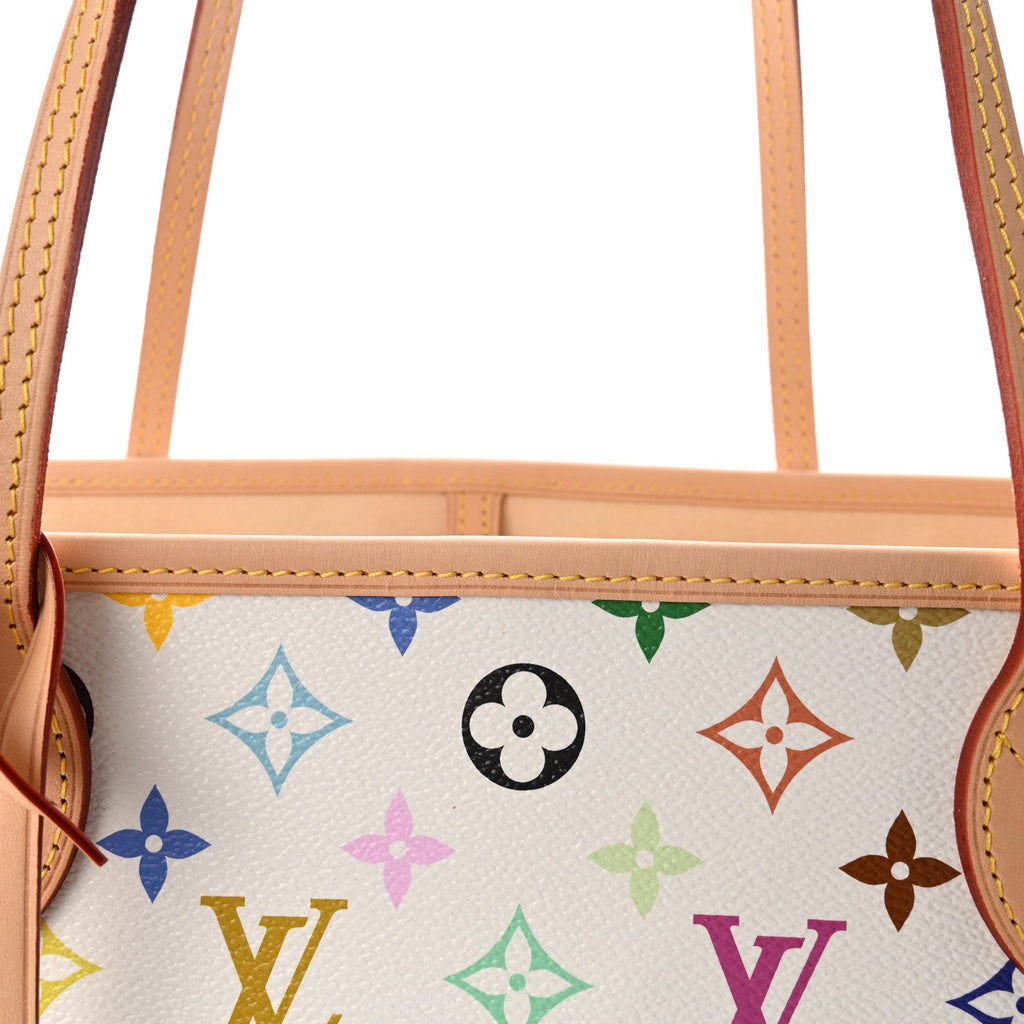 LV X TM Monogram Multicolor Neverfull MM White