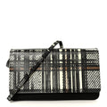 Tessuto Nylon Saffiano Tartan Print Crossbody Bag White Dis Tartan