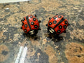 Chanel Vintage Lady bug Earrings