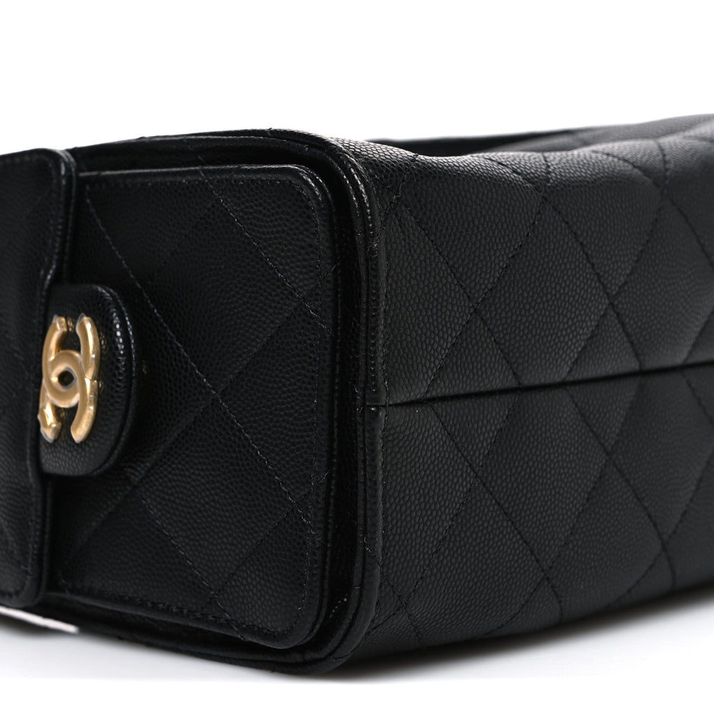 Caviar Quilted Mini Chanel 25 Handbag Black Black