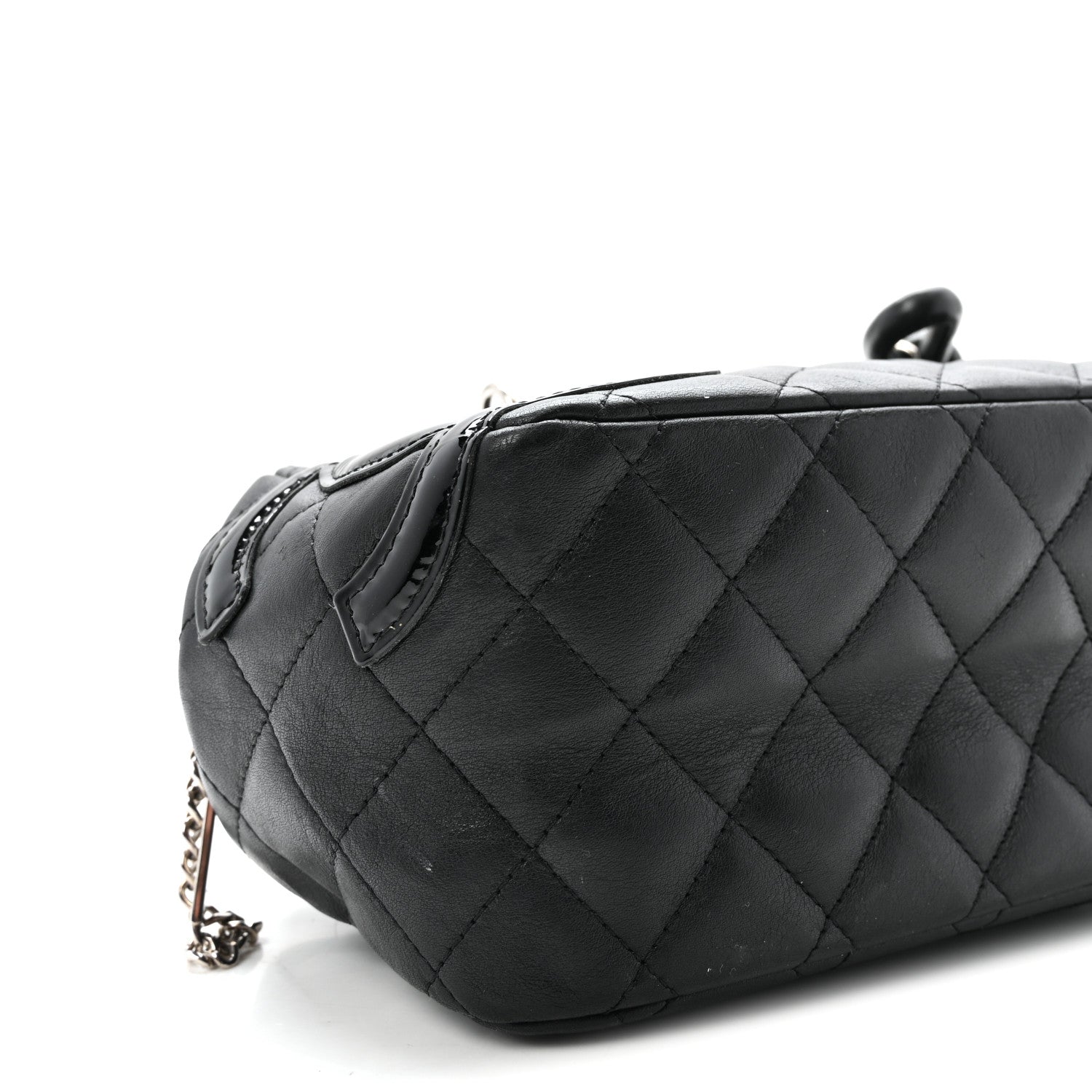 Calfskin Quilted Small Cambon Bowler Black