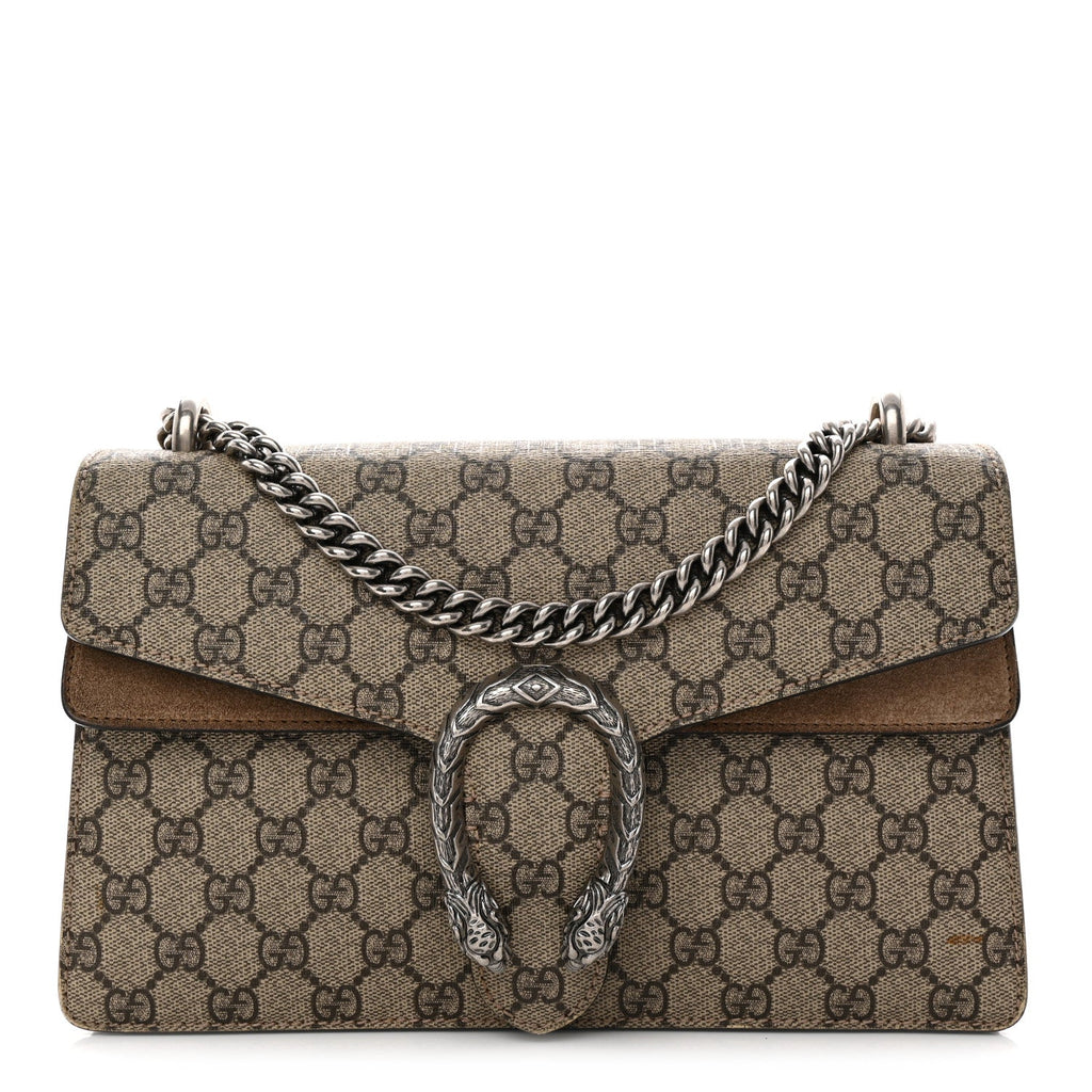 GG Supreme Monogram Small Dionysus Shoulder Bag Taupe