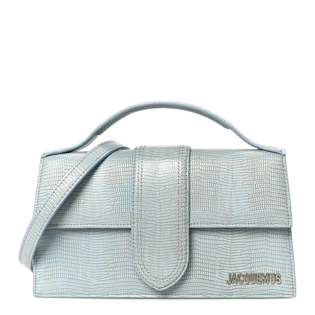 Calfskin Lizard Embossed Le Grand Bambino Light Blue