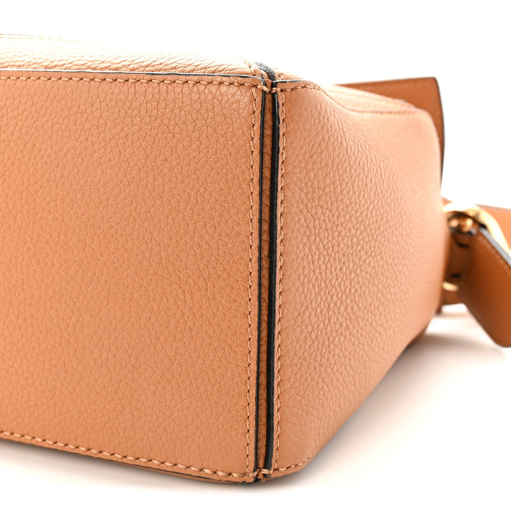 Grained Calfskin Small Puzzle Bag Tan