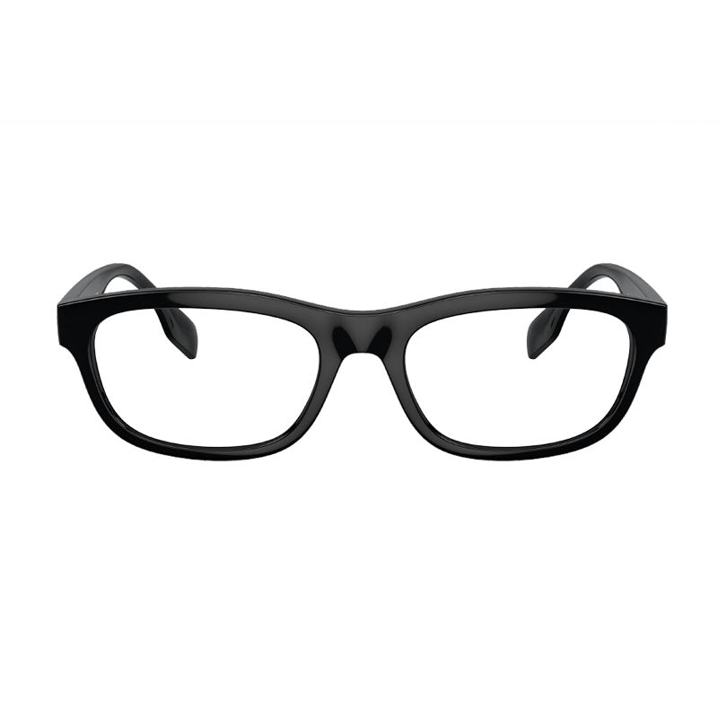 Burberry Eyeglasses Rectangle Full Rim, Black Frame and Clear Demo Lenses Lens BE2385U3001